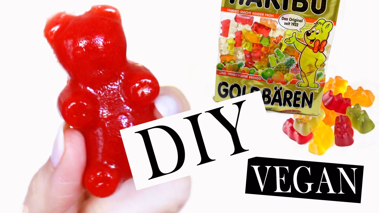 Gummibärchen selber machen | nur 4 Zutaten Rezept | gesunde Weingummi Snacks ohne Zucker | 2 Min