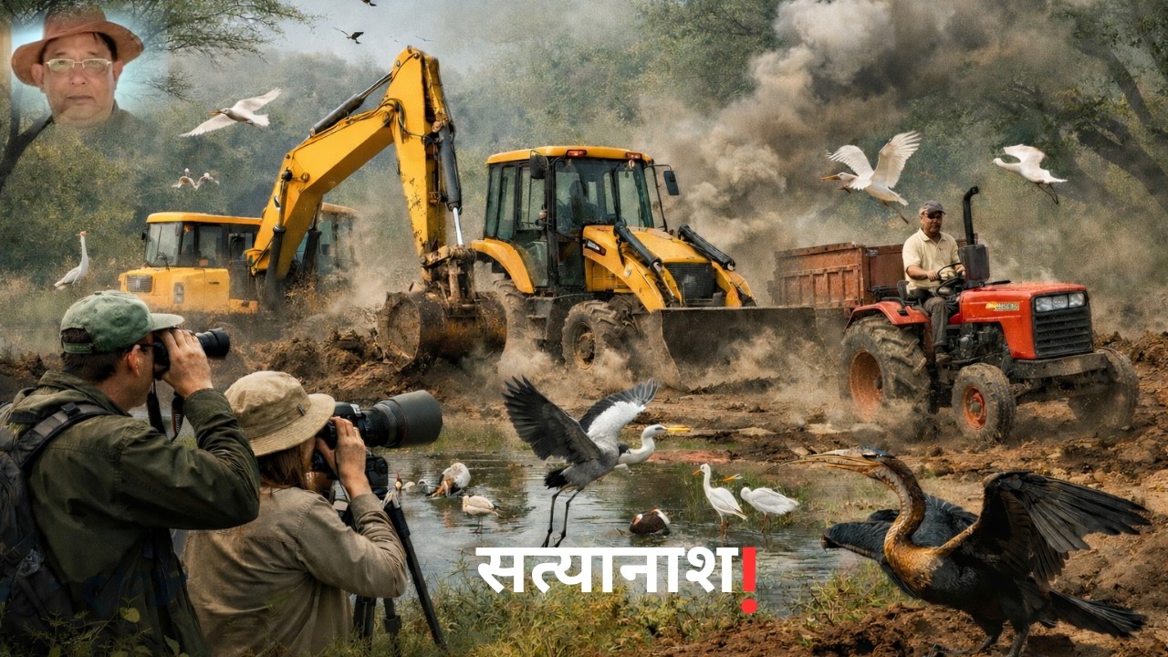 Bharatpur Bird Sanctuary Invaded by Tractors, Machines | पक्षिओं पर जुल्म | Angry Bird-Watchers