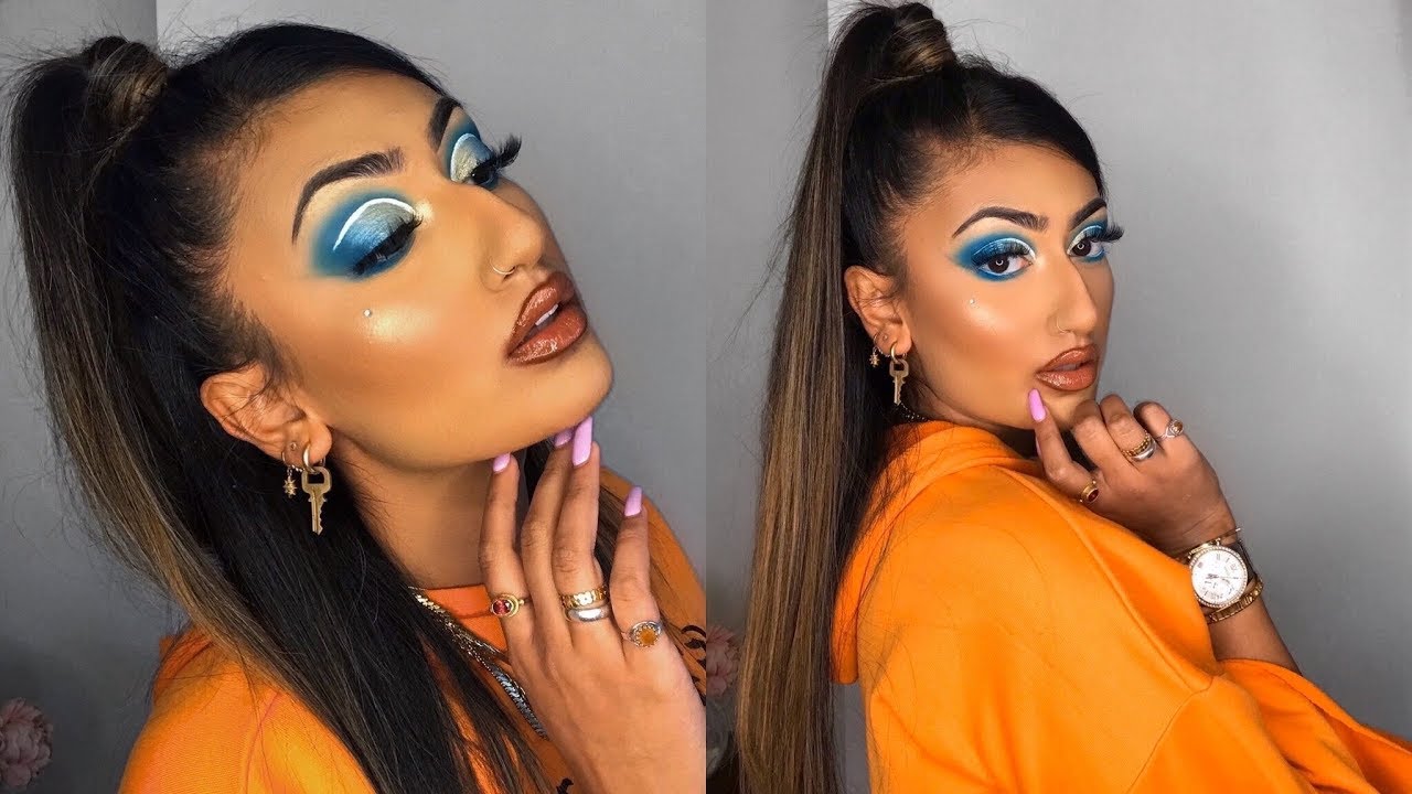 GRWM: QUARANTINE & CHILL ft James Charles X Morphe palette (BLUE SMOKEY EYE)
