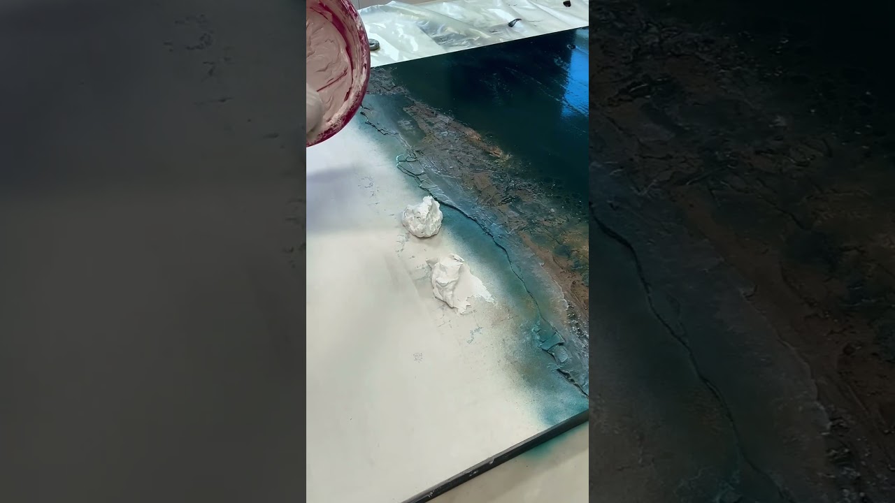 Struktur mit Etter Art Sumpfkalk/Marmormehl an resi-Crete und Resin. #strukturkunst#mixedmediaart