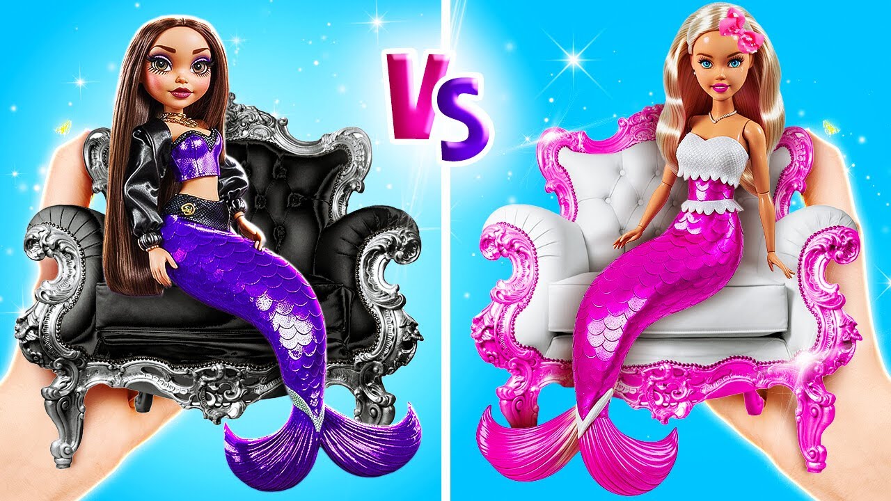 Barbie vs Bratz w magicznym wyzwaniu syren! Kto ucieknie i będzie piękniejszy?