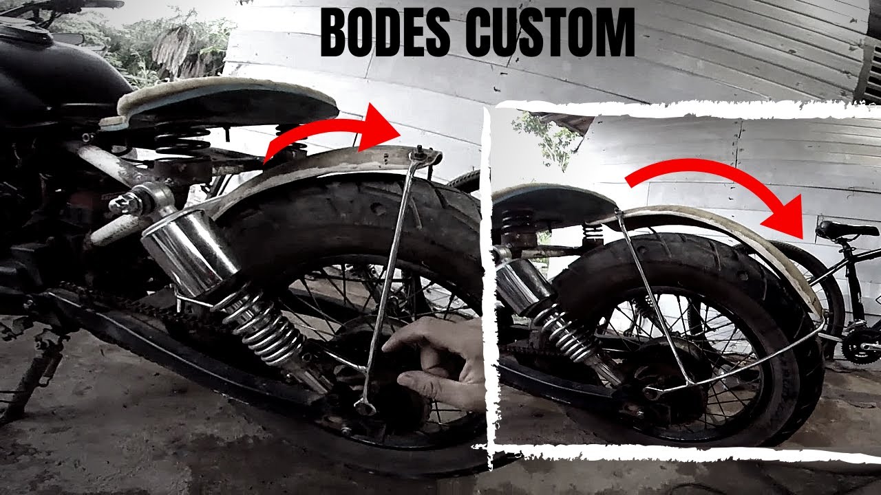 Paralama regulável de cano pvc para sua moto custom