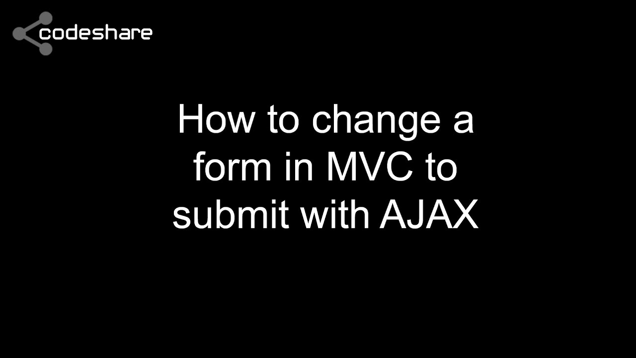 How to change a form in MVC to submit with AJAX