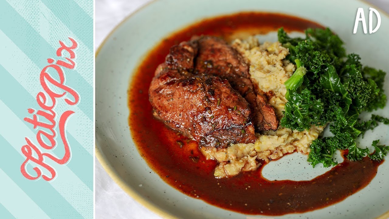 Quick and Easy Black Garlic Lamb with Bean Mash | #BeautifullySimple | Katie Pix