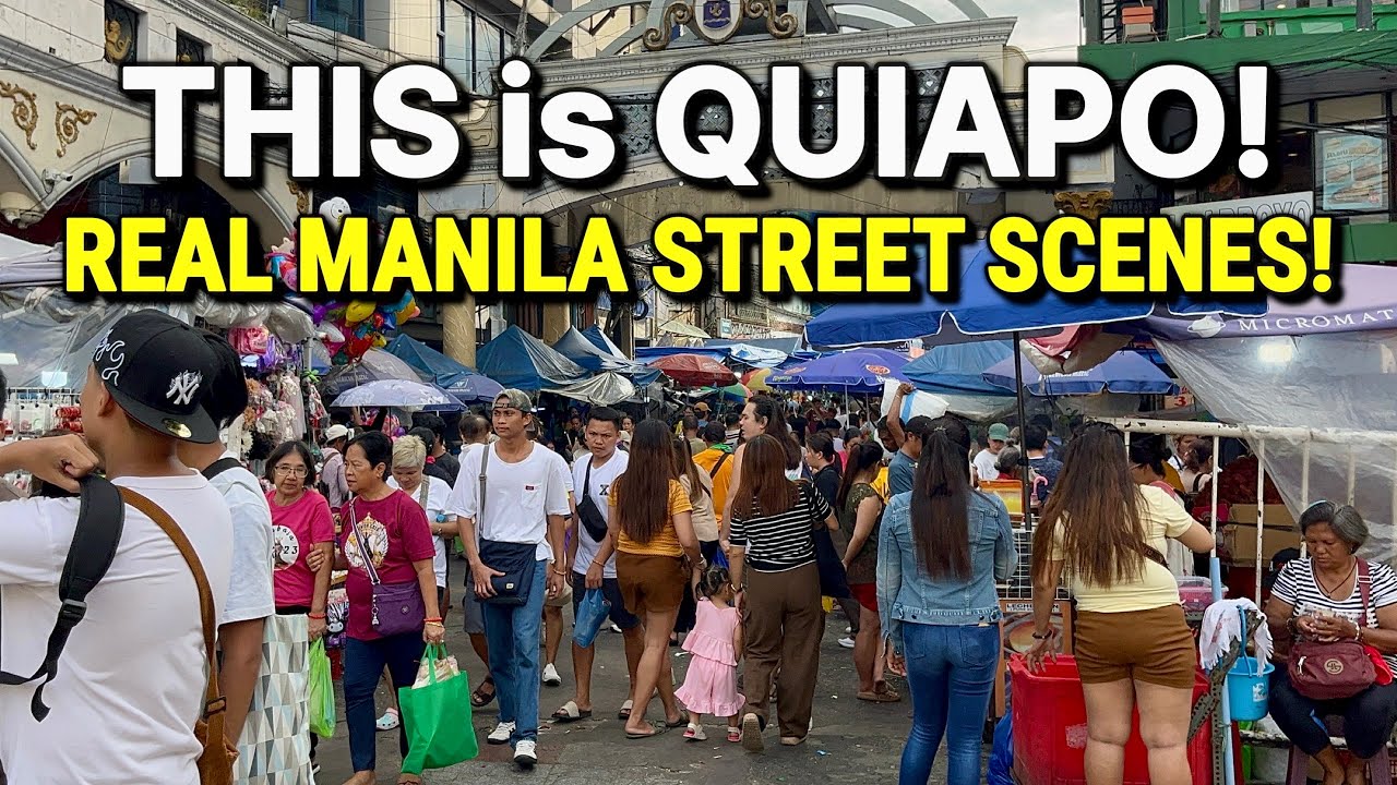 INSANE QUIAPO WALK in MANILA 🇵🇭 Philippines’ Wildest Streets & Food Market Scenes!