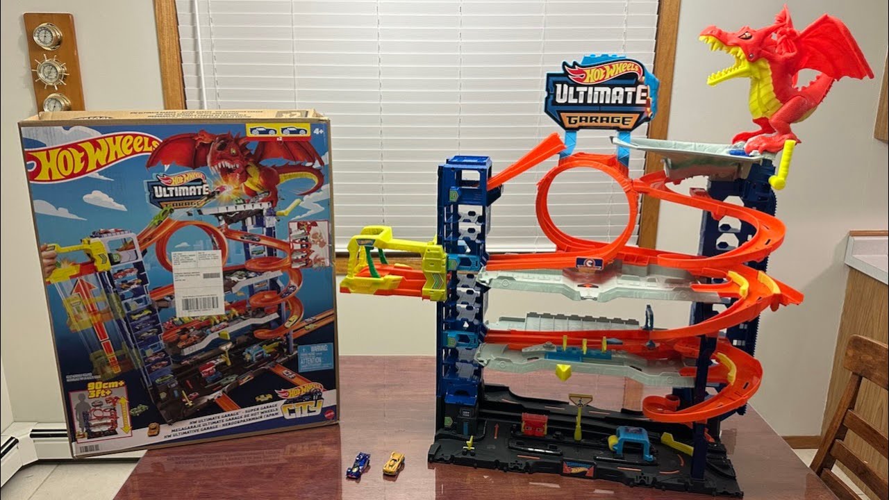 Игровой набор Hot Wheels Ultimate Garage (вариант 4) — распаковка, демонстрация и обзор.