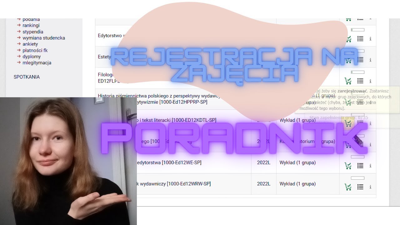 Jak zarejestrować się na przedmioty na studiach? - PORADNIK