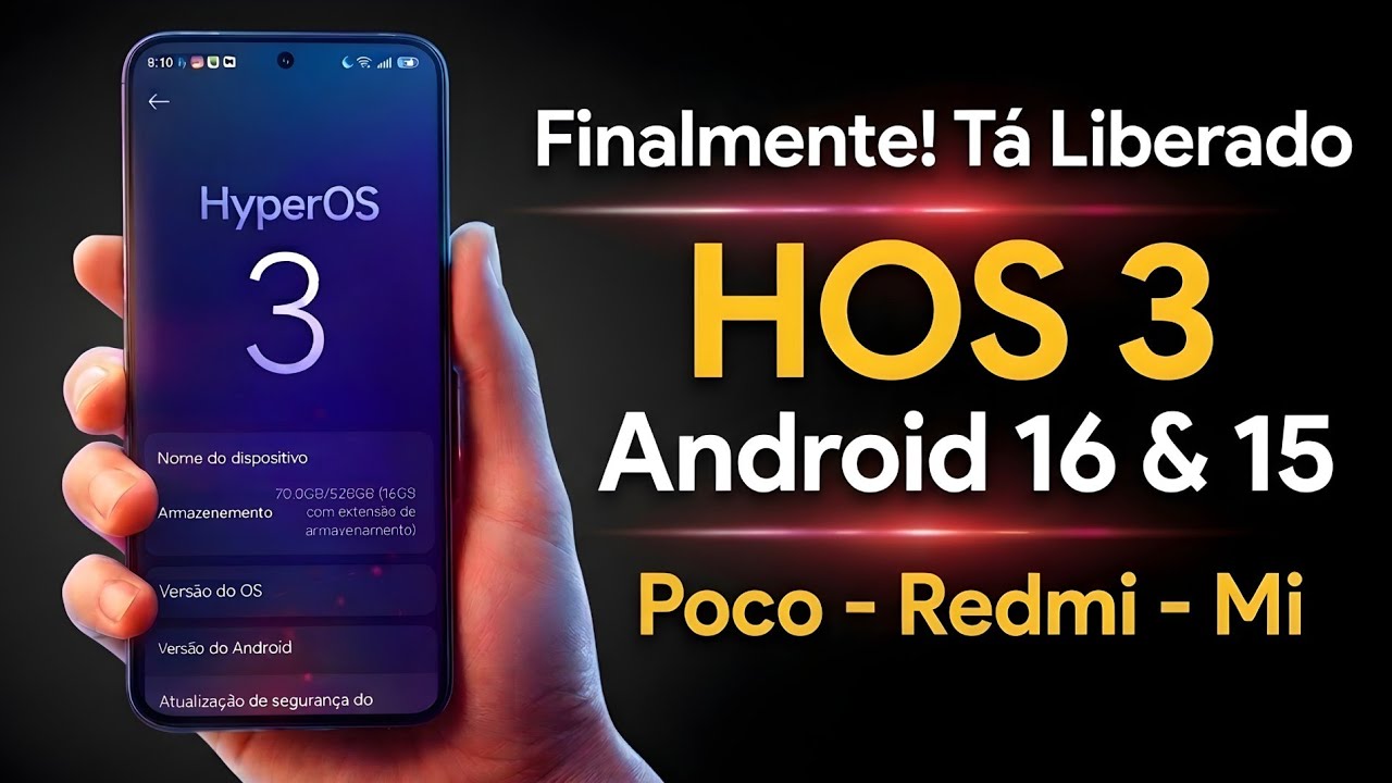 Finalmente Liberou! HyperOS 3 Global Com Android 16 & 15 - Poco - Redmi - Mi