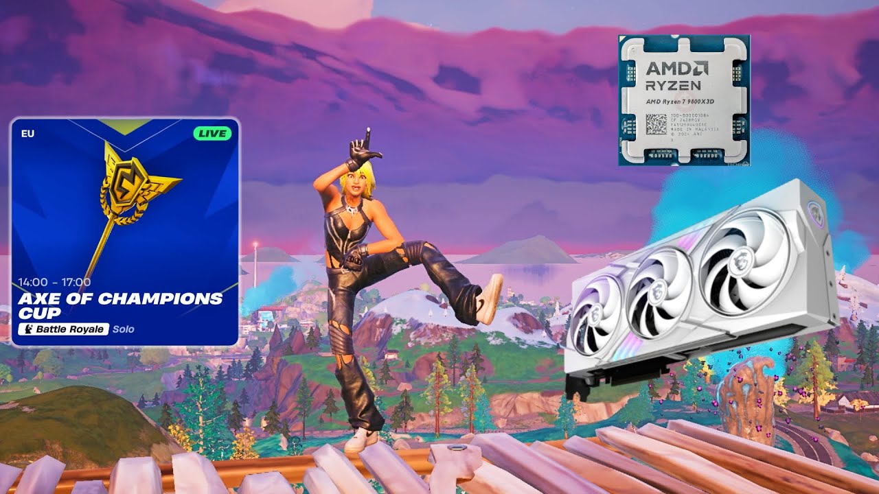 RTX 5070 + RYZEN 7 9800X3D | Fortnite | Axe of Champions Cup | Benchmark | Performance Mode