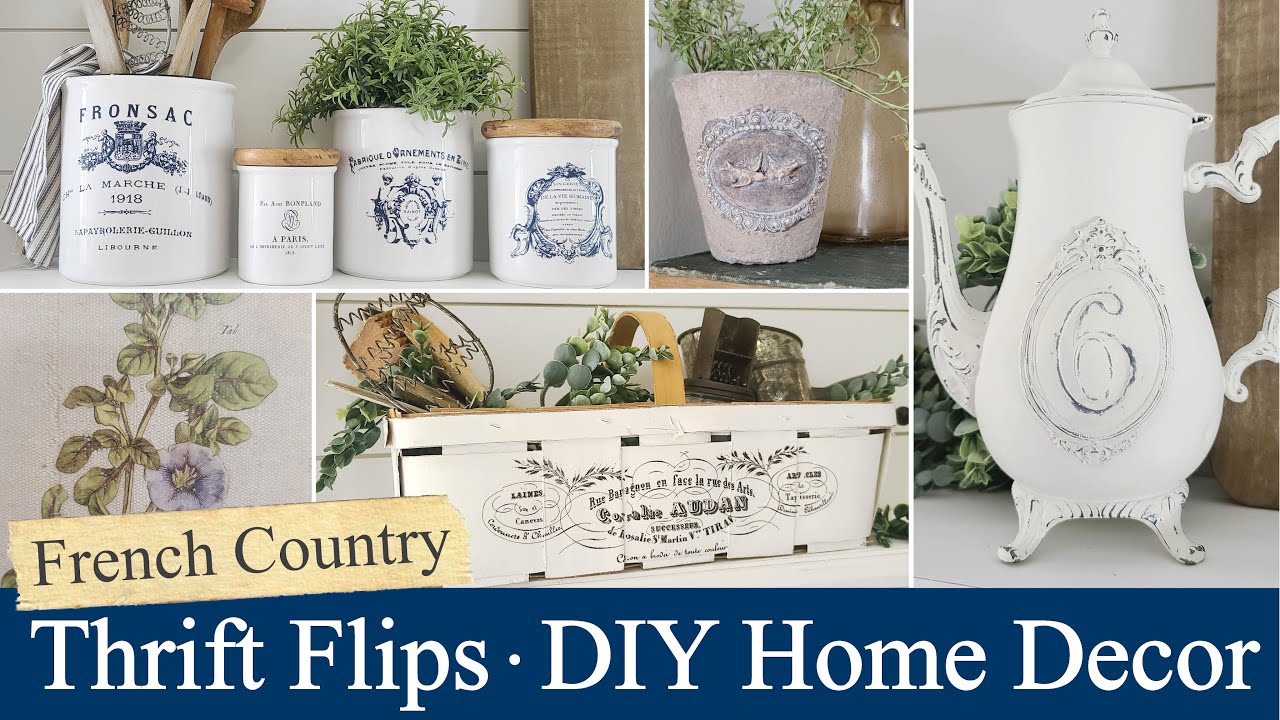 Thrift Flips • French Country Style • Small Home Decor • IOD products • Easy DIYs