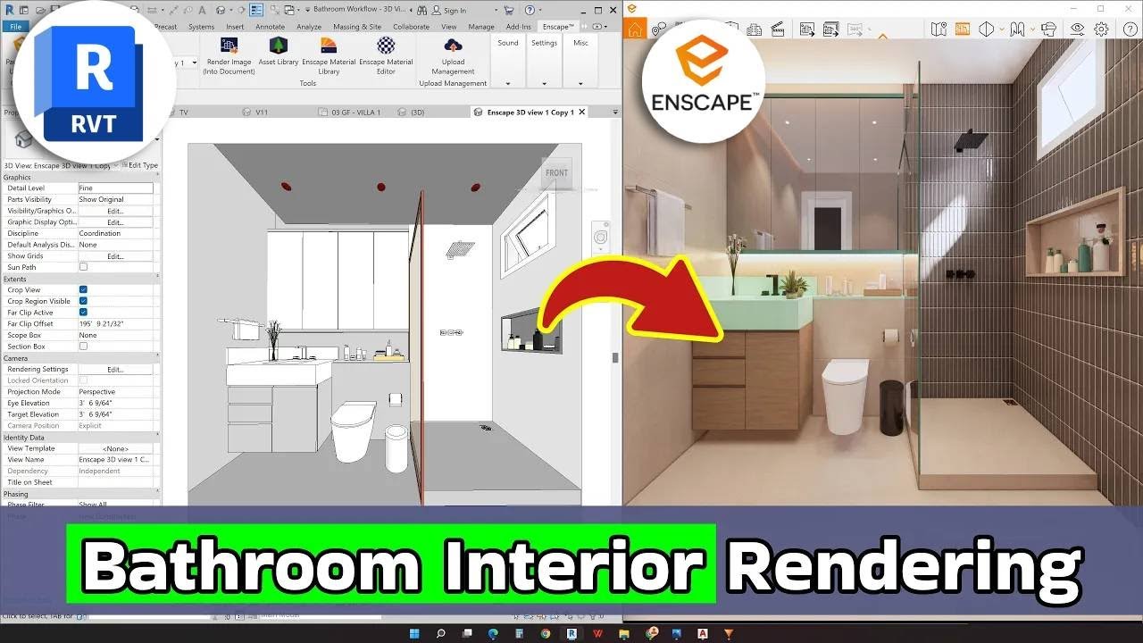 Advanced Enscape Rendering: Bathroom Interior Design