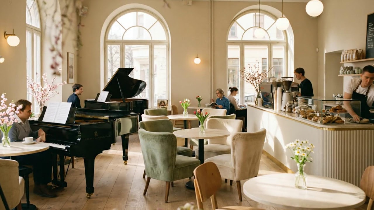봄날의 커피와 재즈 순간들 ☕🎶🌷