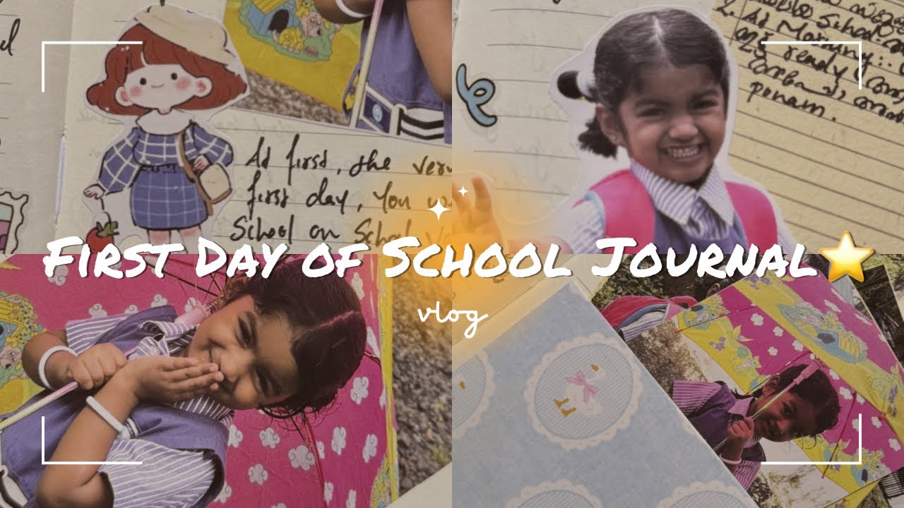 Creating My Daughter&rsquo;s First Day of School Journal Spread | Memory Keeping & Scrapbook Process