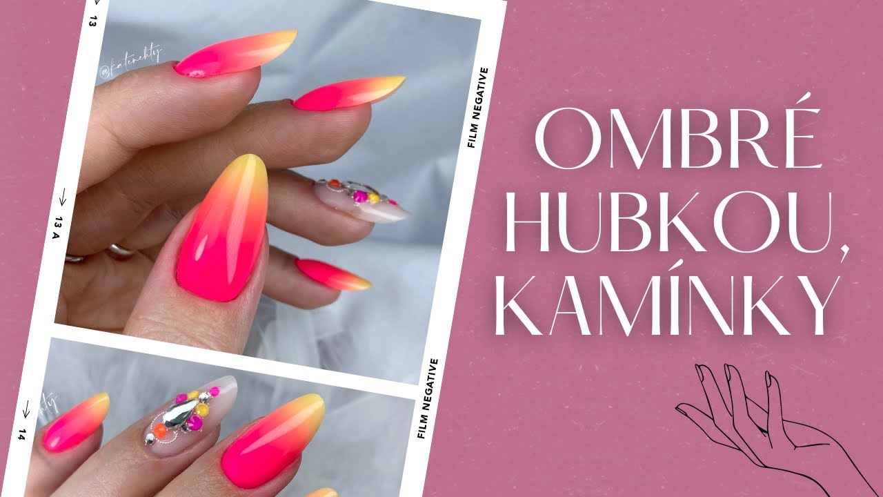DOKONALÉ LETNÍ OMBRÉ 💅🏻🌴 🦩 salonní mandle na šablonu, nová modeláž polygelem | Kate nehty