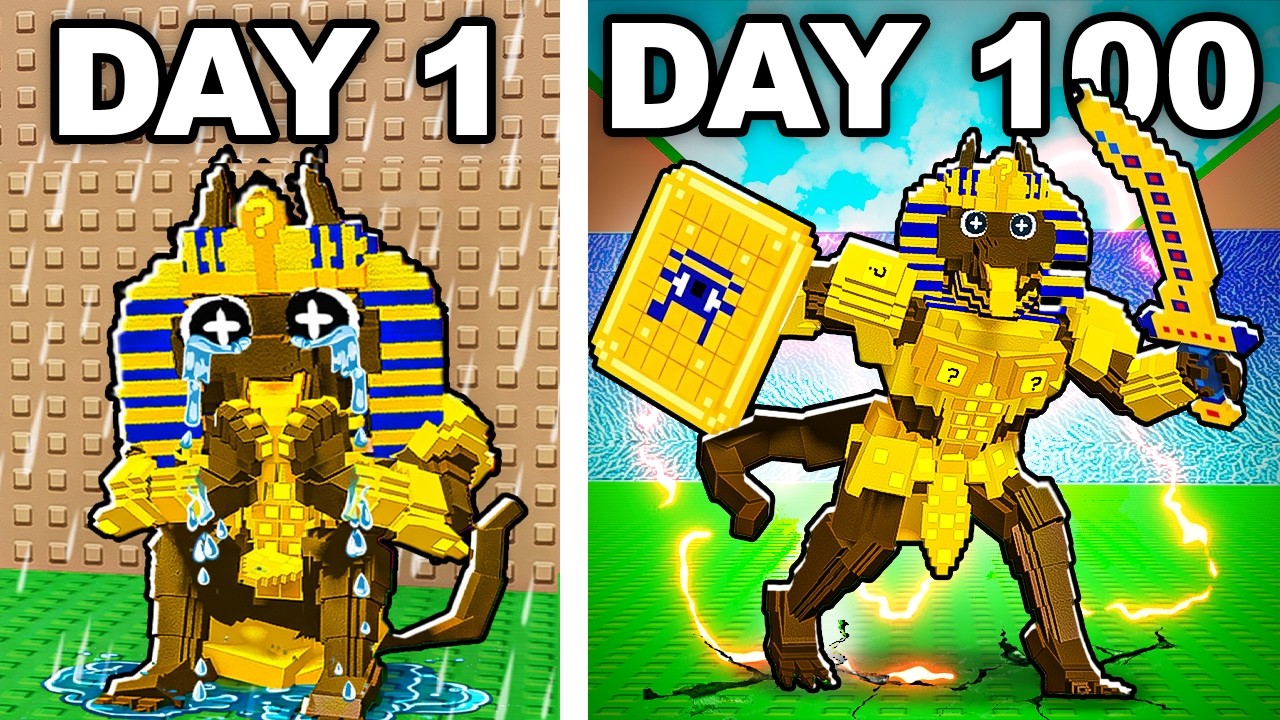 I Survived 100 Days As Anububu In Escape Tsunami...