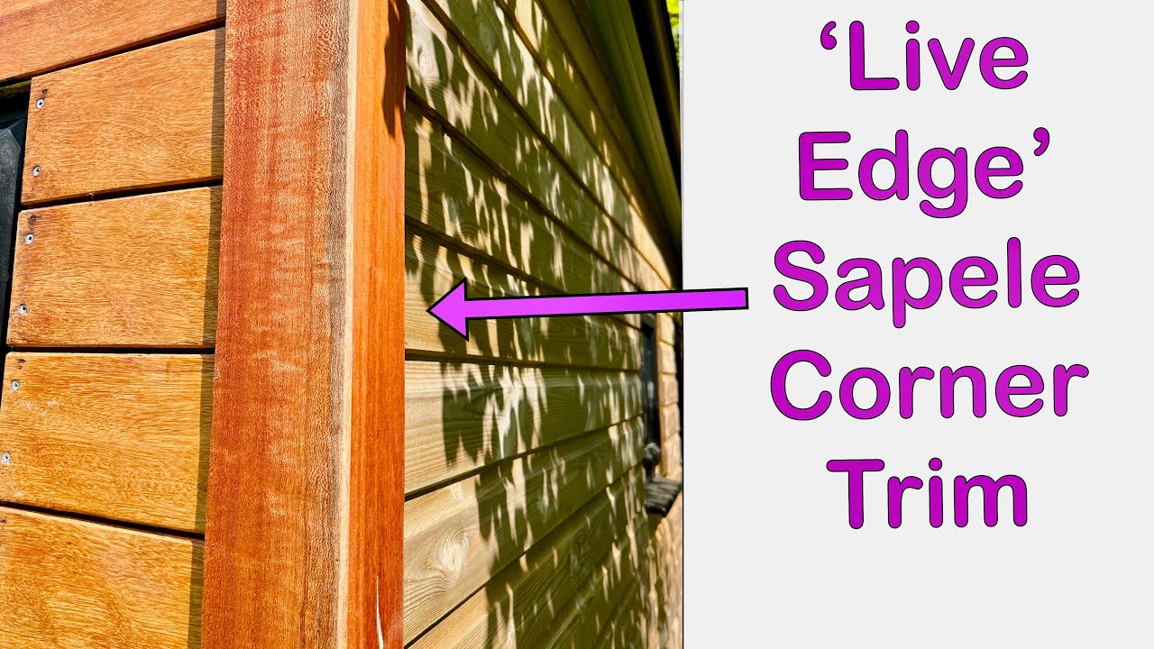 Making 'Live Edge' Corner Trim For My Workshop Using Sapele