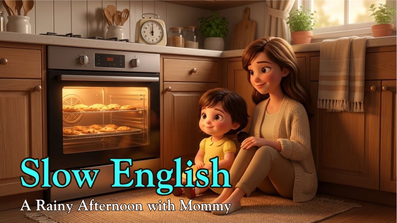 A Rainy Afternoon with Mommy | Slow English Story for Listening & Shadowing (A1–A2)
