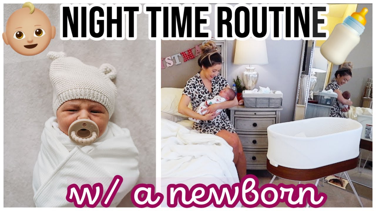 NIGHT TIME ROUTINE WITH A NEWBORN! 2 WEEKS OLD BREASTFEEDING + SLEEP SCHEDULE @BriannaK