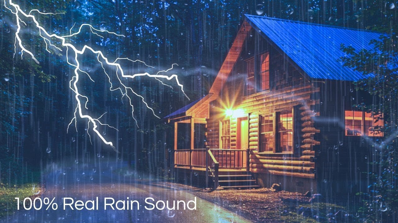 Deep Sleep Therapy in Rainy Night Ambience | Rain & Thunder Sounds for Total Relaxation