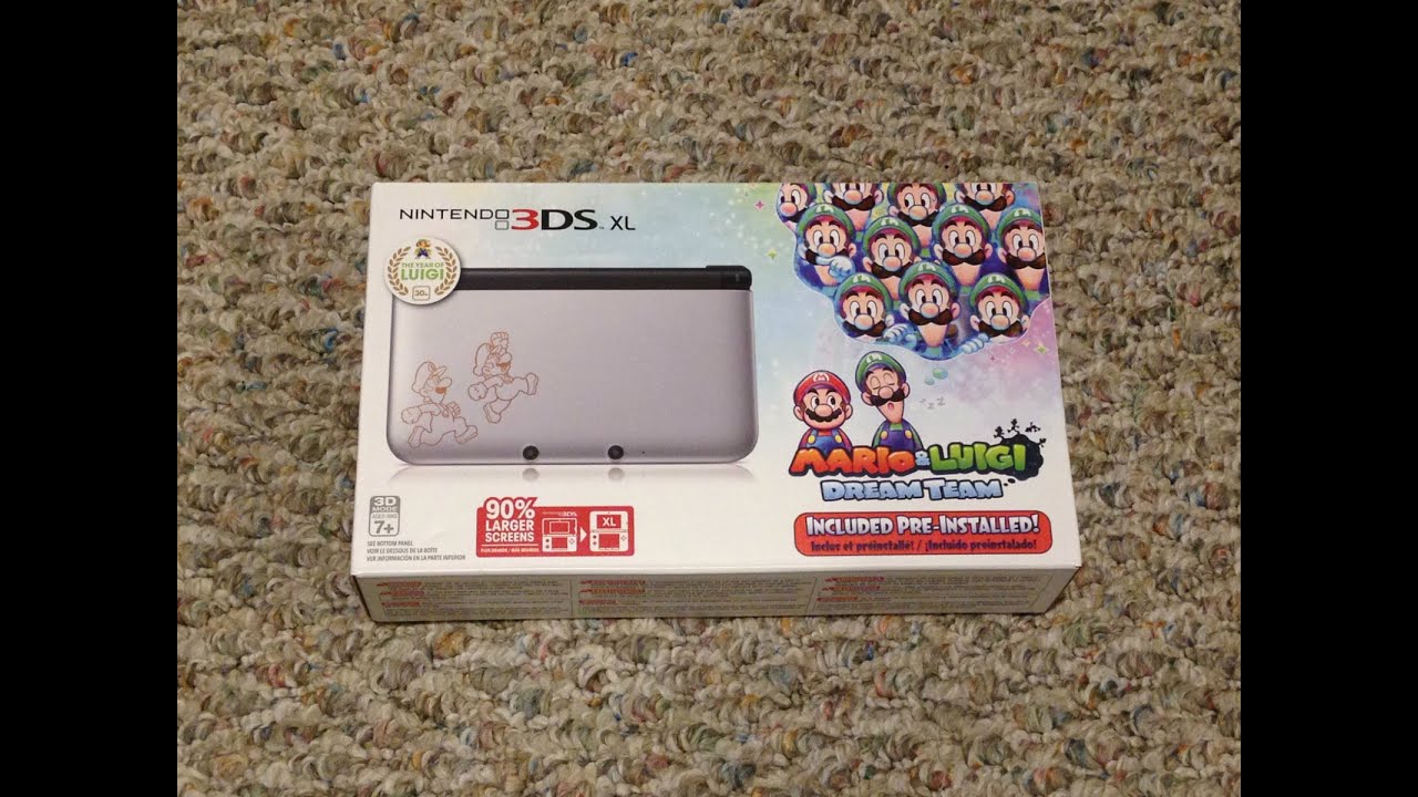Nintendo 3DS XL Mario & Luigi Dream Team Bundle Unboxing