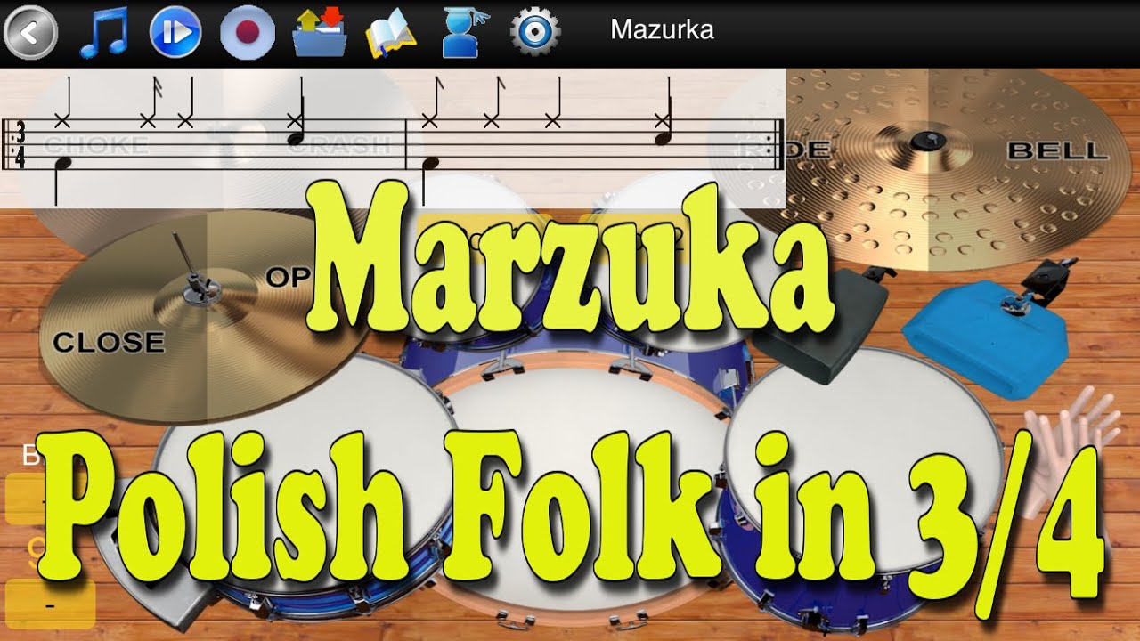 Marzuka - Polish Folk - 3/4 Time - Learn To Master Drums