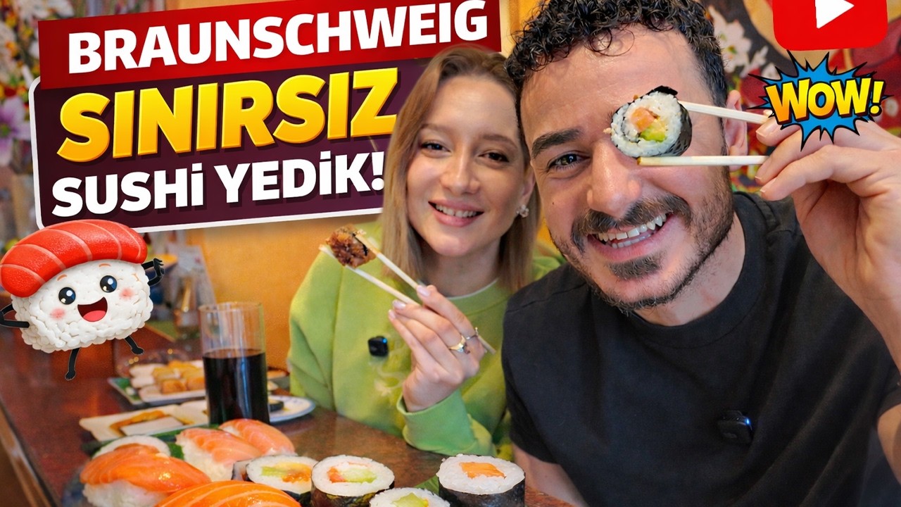 Kaç Tabak Yedik?🍣Almanya’da Sınırsız Sushi Denedik!