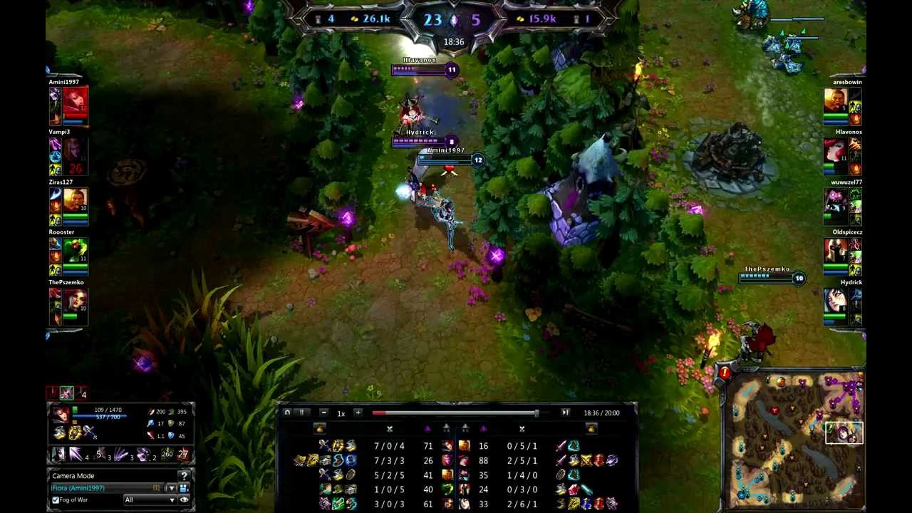League Of Legends - Fiora Amazing turn around and Double Kill !