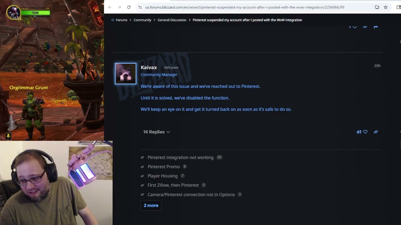 WoW x Pinterest Integration Disabled Till Fixed