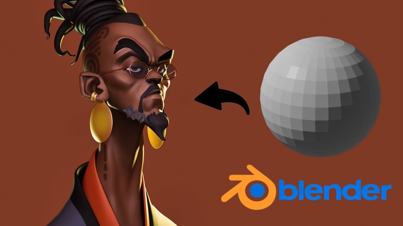 This is how I sculpted stylized male character in blender #blender #3dart #timelapse 
