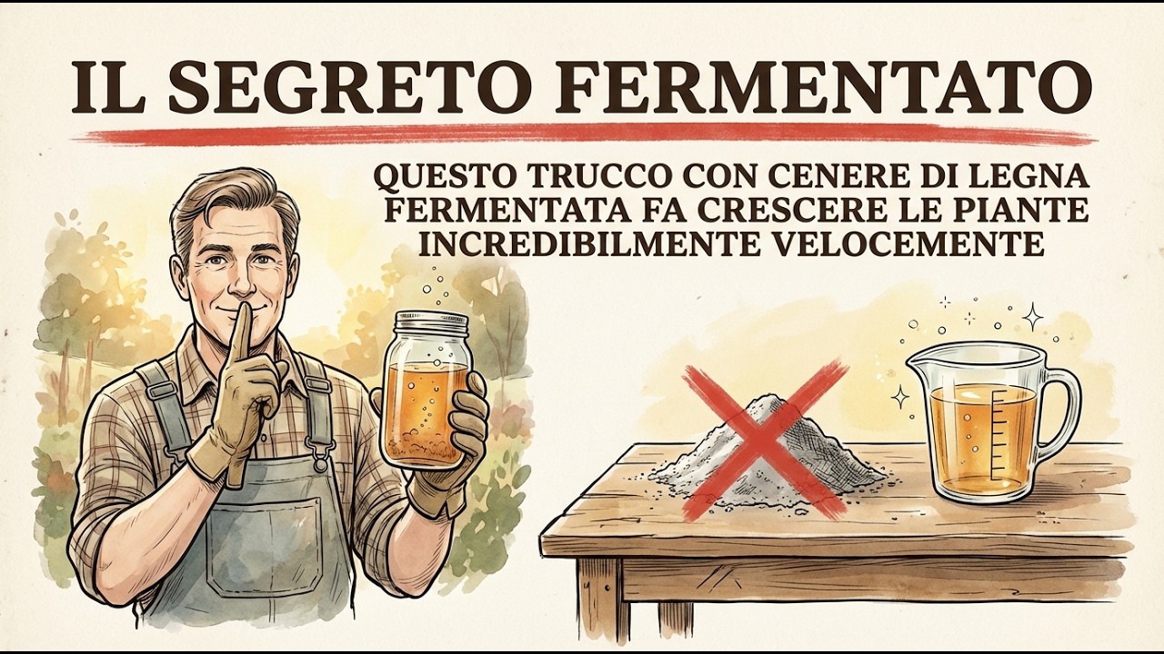 Questo trucco con la cenere di legna fermentata fa crescere le piante incredibilmente in fretta
