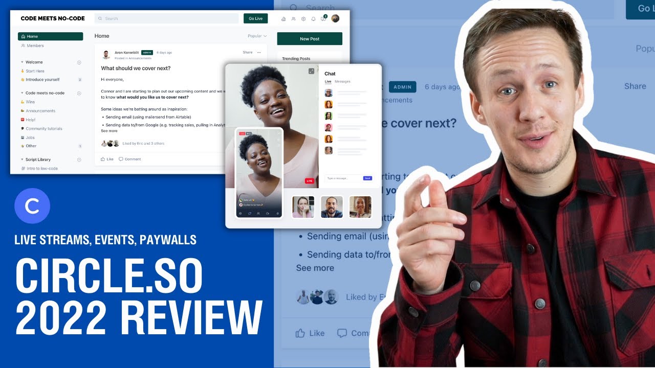 Circle.so 2022 Review: Live Streams, Events and Paywalls