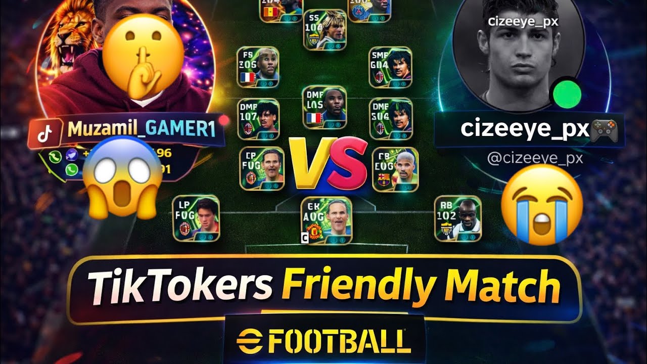 TikTokers Isku Dhacay 😱 | eFootball Friendly Match | Muzamil Gamer vs Cizeeye PX🔥