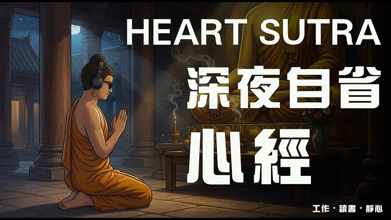 夜深自省x般若波羅蜜多心經｜般若波羅蜜多心經 💤 深度舒眠版｜ 佛教音樂  靜心音樂 冥想音樂｜深夜靜心・情緒整理・助眠陪伴