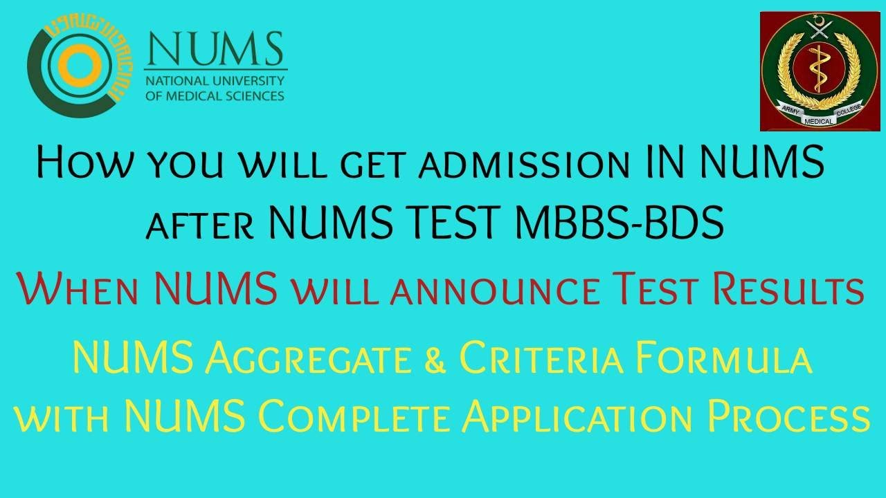 NUMS Admission | Eligibility | Criteria | NUMS Results | @educationandhappiness