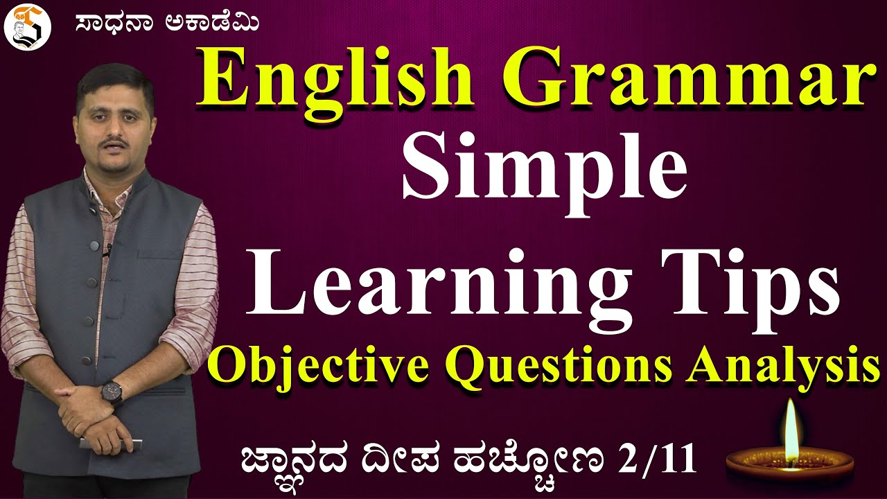 English Grammar | Simple Learning Tips | Shivakumar Mavali | Deepavali Special 2/11 @SadhanaAcademy