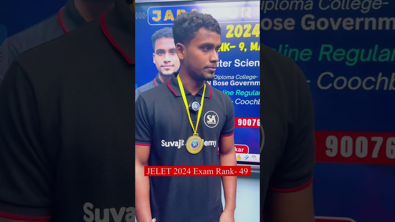 JELET 2024 Exam Rank 49 | Jadavpur University | Department CSE | Pritam Sarkar Offline Student
