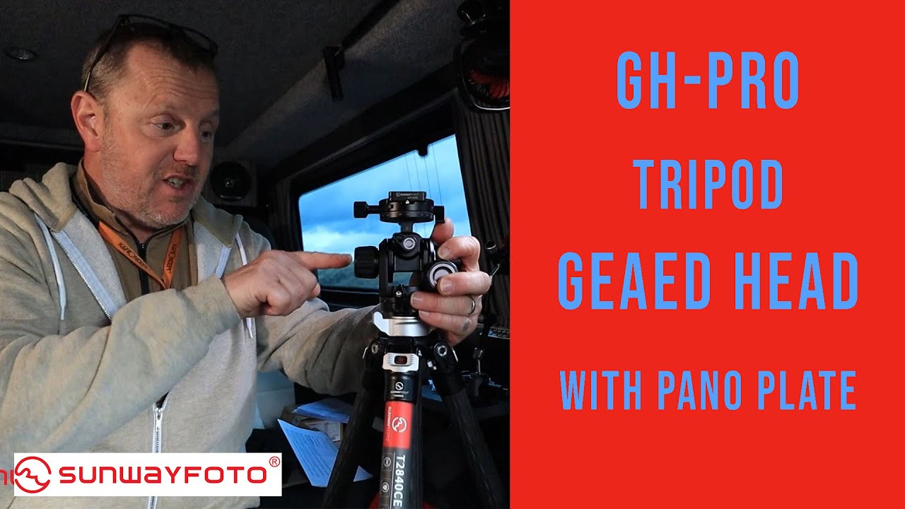 Sunwayfoto GH-Pro mk1 Geared Head. GHPRO original quick release mount panoramic tripod top plate