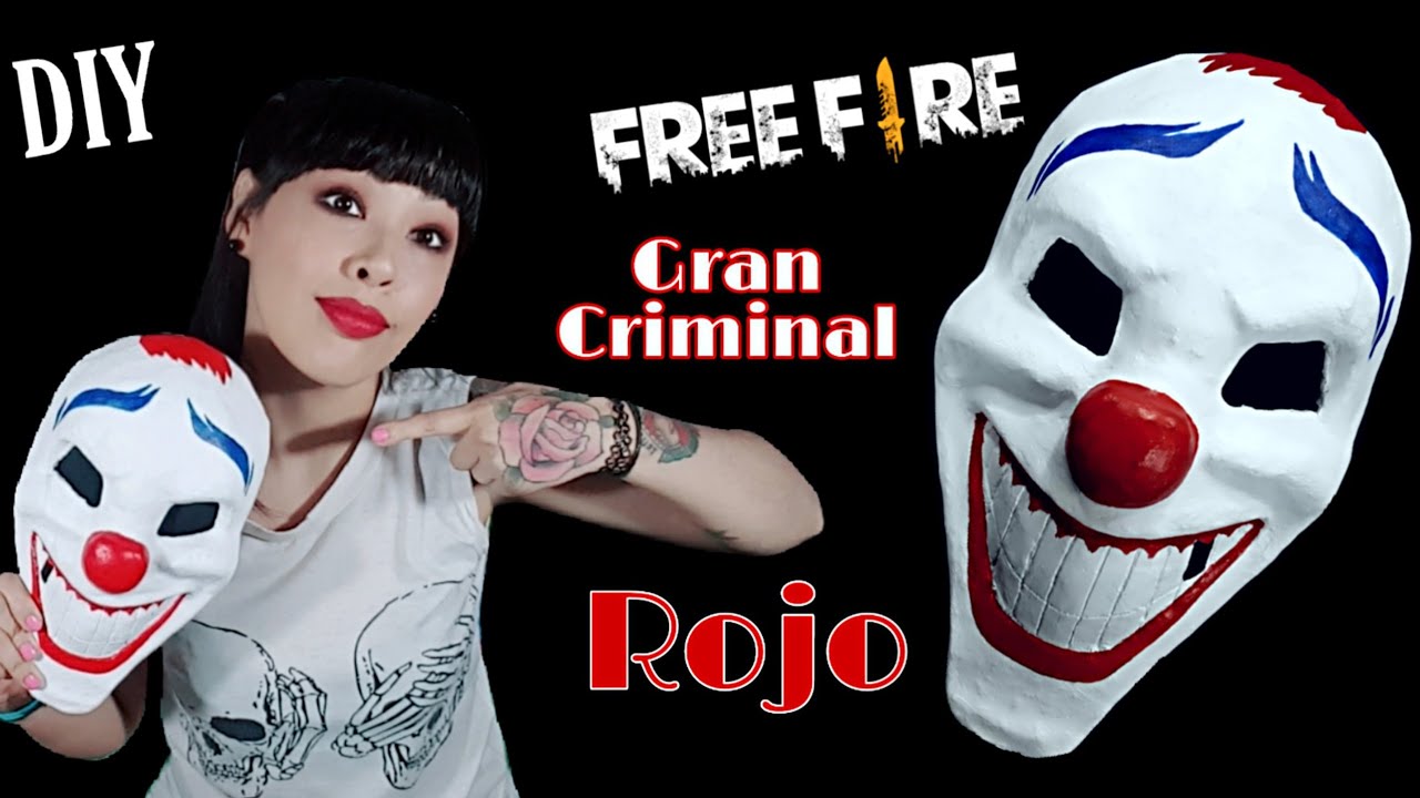 DIY- Cómo Hacer la Máscara del GRAN CRIMINAL ROJO/ Escuadrón Criminal #Freefire