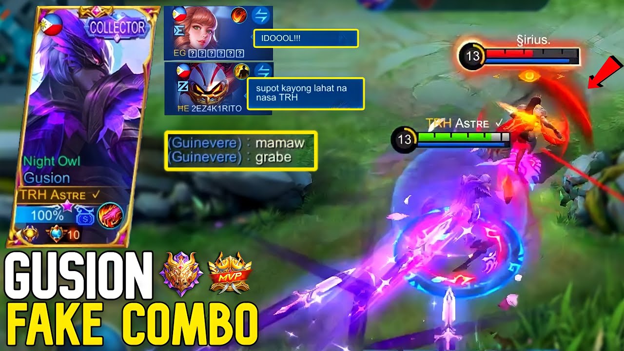 ASTRE SUPREME GUSION NIGHT OWL FAKE COMBO 💜 | MLBB
