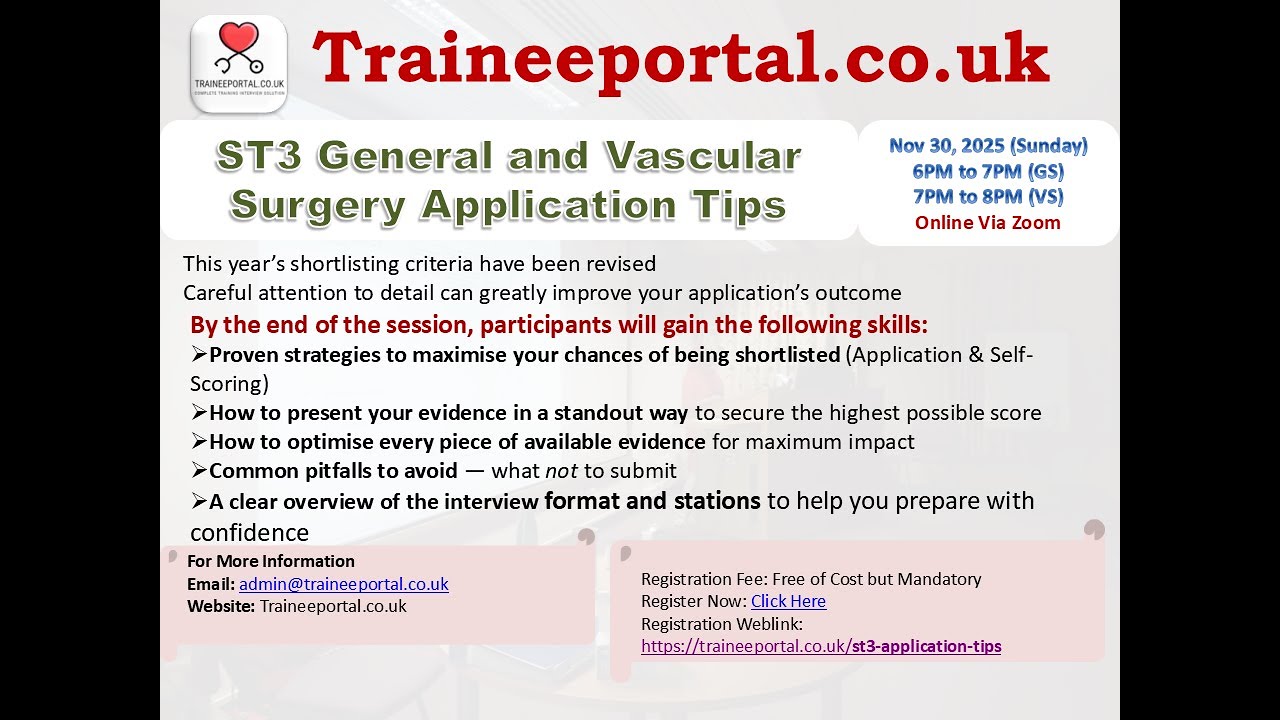 ST3 General Surgery Application Scoring 2026