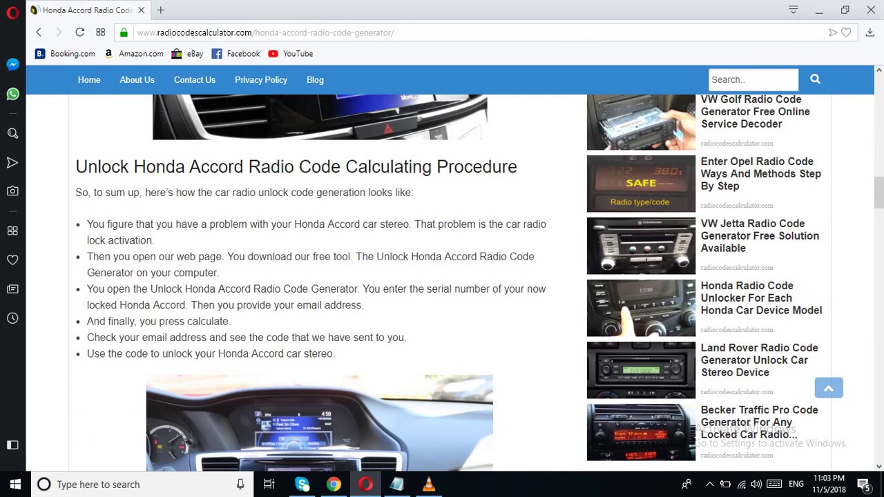 Honda Accord Radio Code Generator Solution For Any Accord Model
