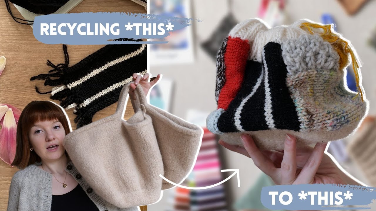 Making my own project bag from knitting swatches // upcycling a failed WIP