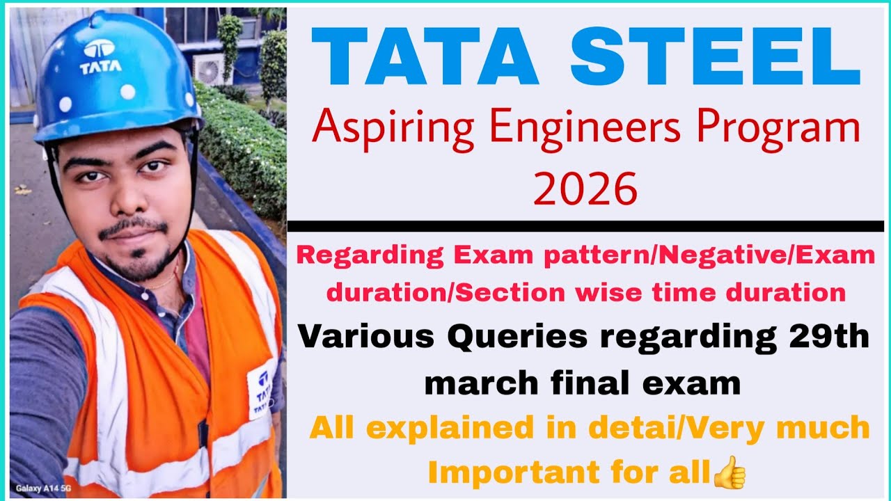 Tata Steel AEP 2026 Exam pattern/Time duration/Negative/Queries Explained | Tata steel AEP 2026 jobs