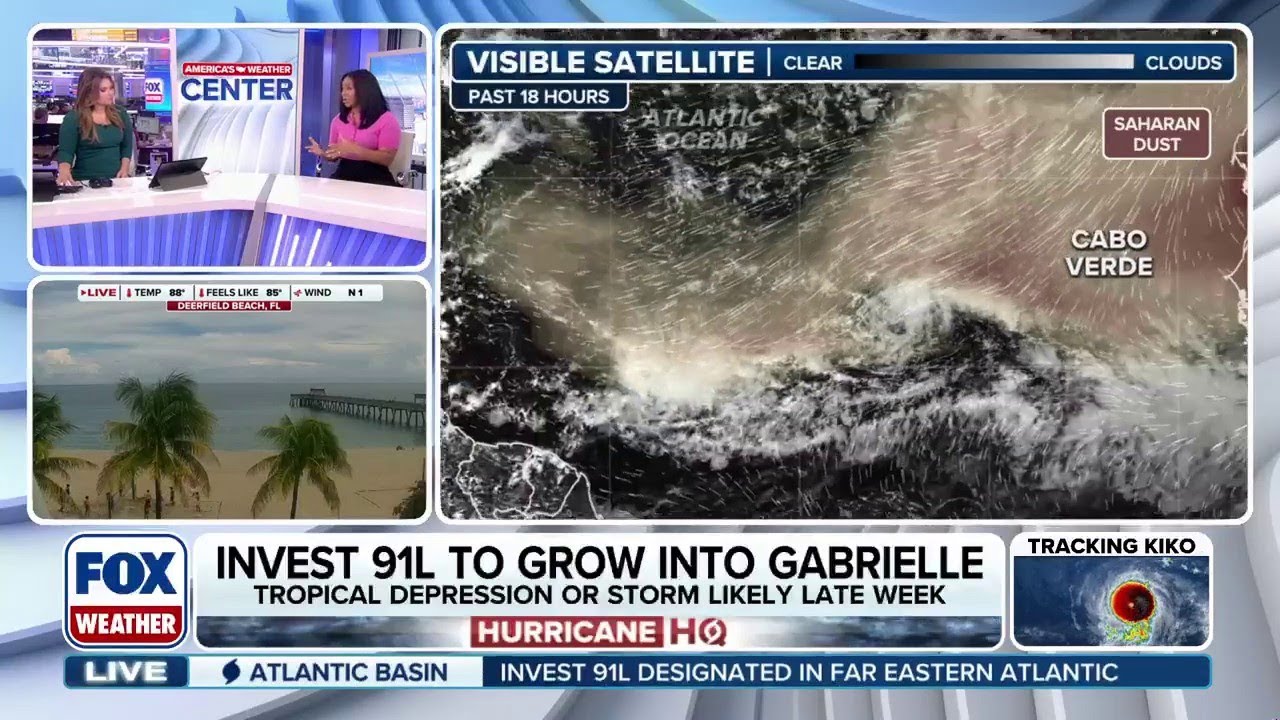 Invest 91L Likely To Become Gabrielle In Atlantic