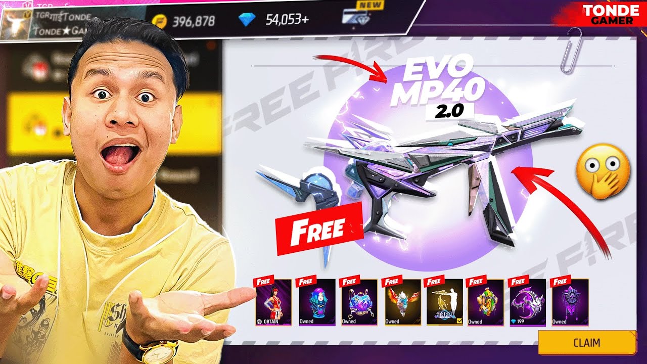 Бесплатный Evo Mp40 2.0 в моём почтовом ящике 😍 Tonde Gamer - Free Fire Max