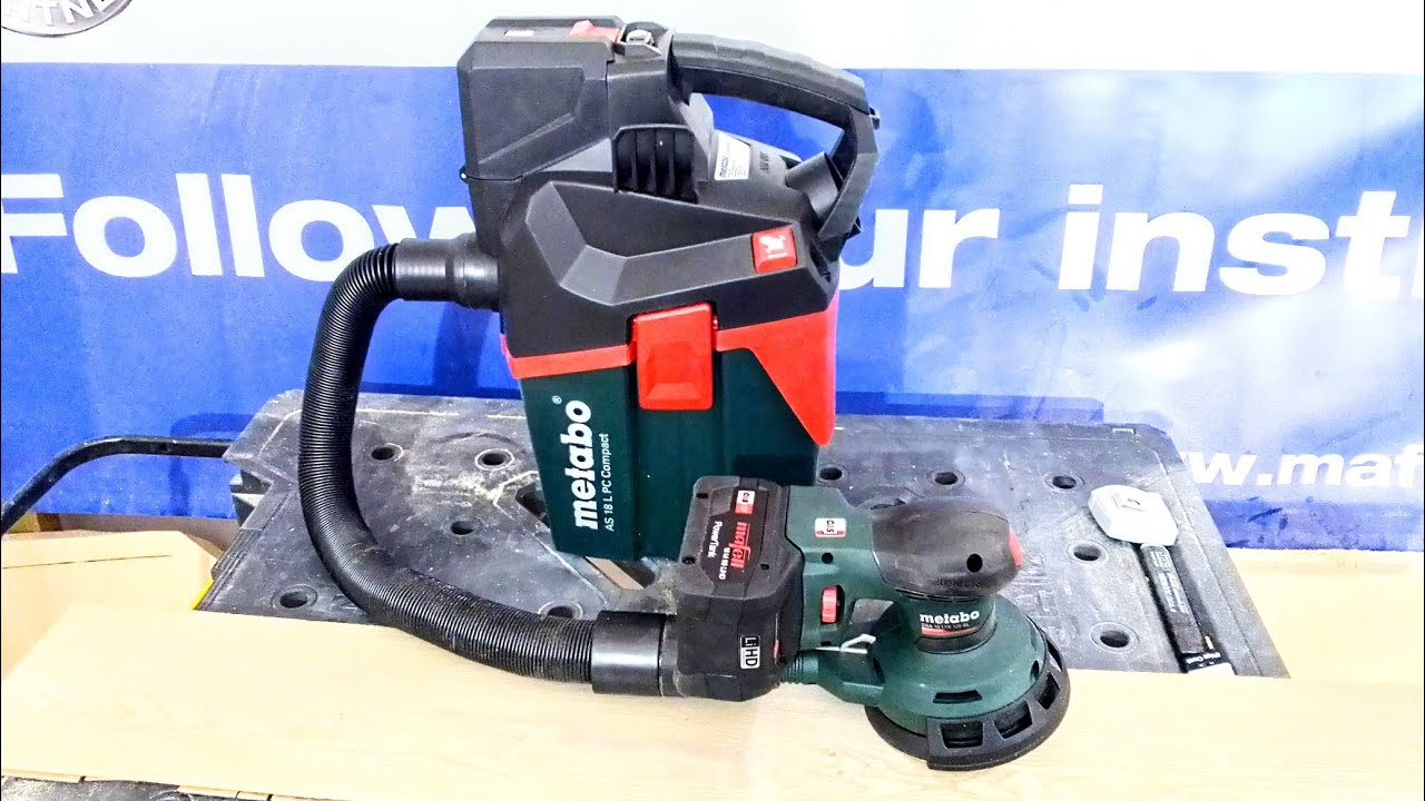 Metabo: set AS 18 LPC compact + SXA 18 LTX 125. Set a batteria 18 v.