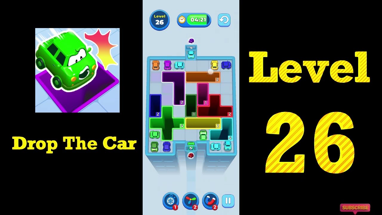 Drop The Car Level 26 Walkthrough 🚗🧩 | Color Drop Puzzle Game Solution | Mini Boss