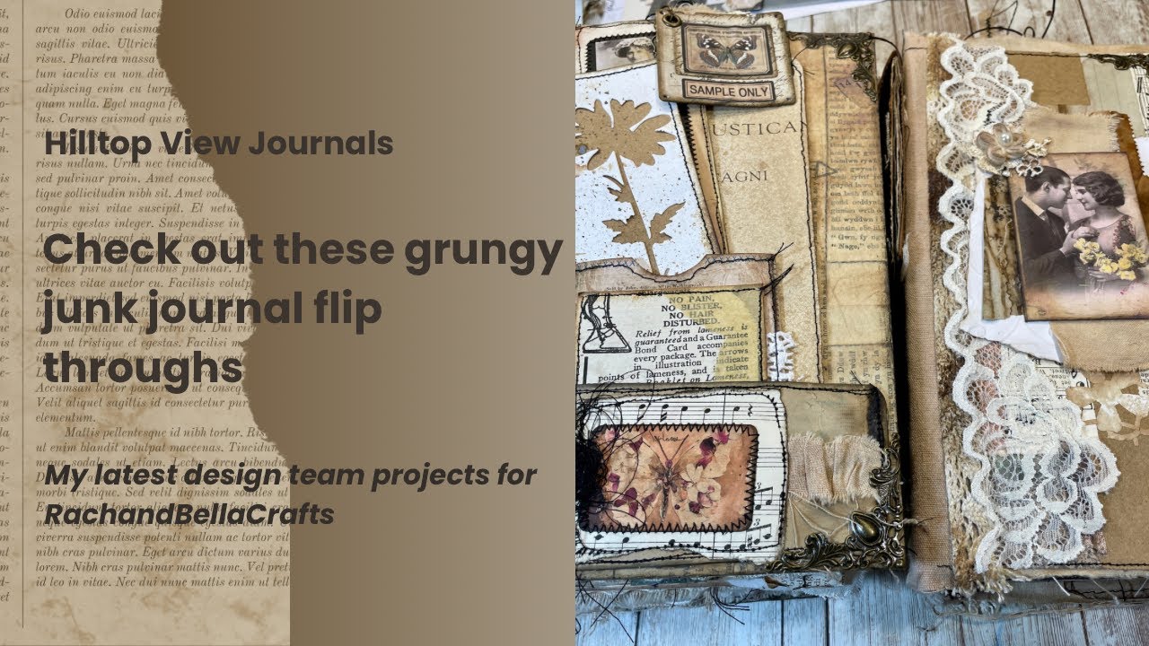 Two Grungy Neutral Junk Journal Flip Throughs #junkjournal