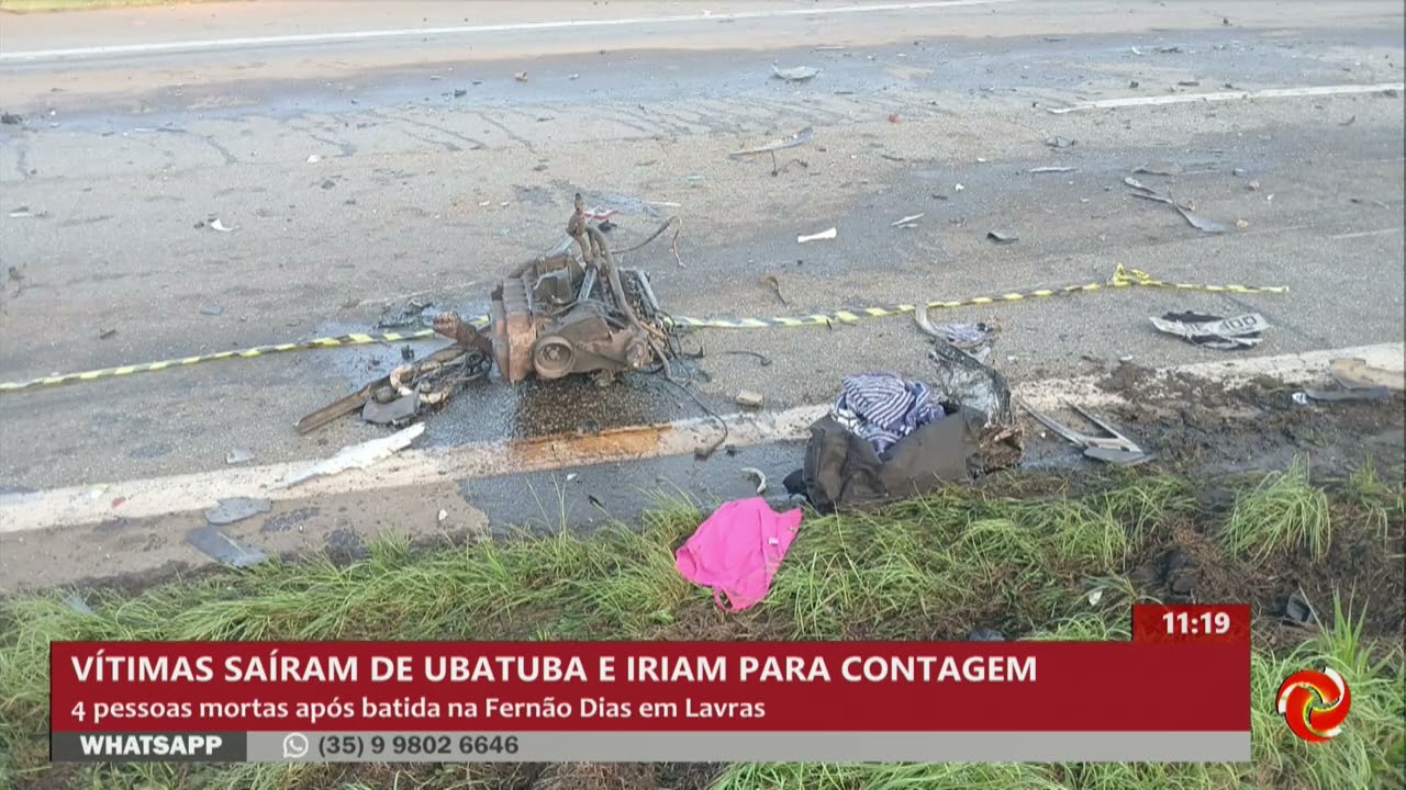 Quatro mortes em Lavras: quinta vítima segue em estado grave na região