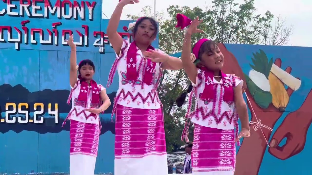 KCO little girls (New Generation) group dance at Karen Wrist Tying Ceremony 8/25/24